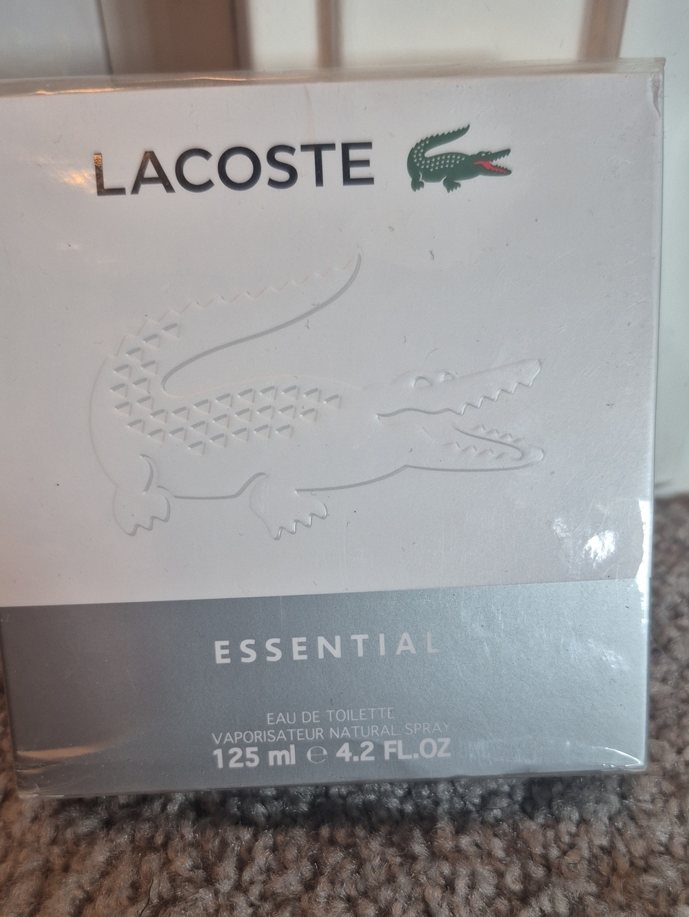 Lacoste Essential Men's EDT- White & Silver Packaging. 125ml
